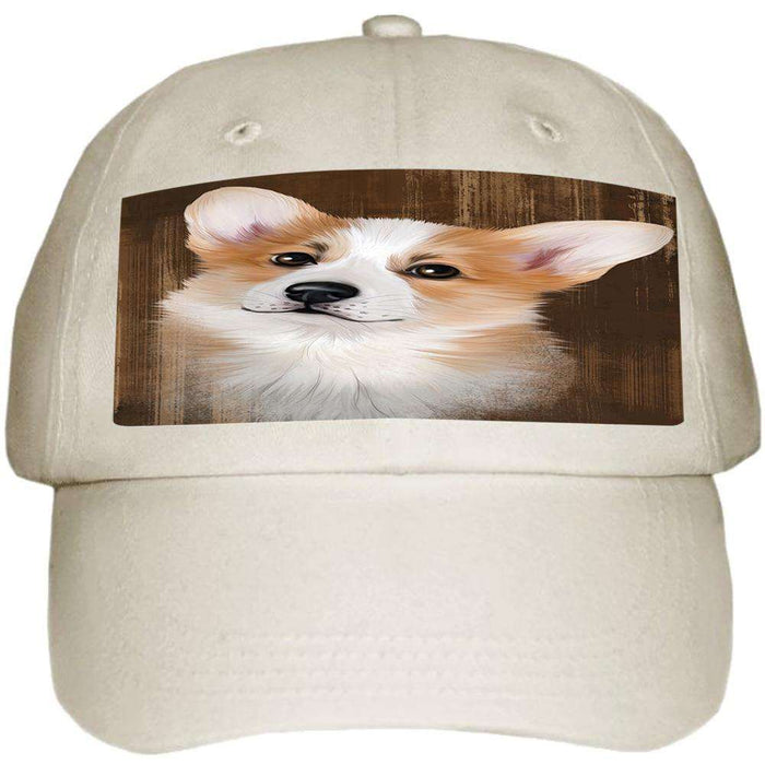 Rustic Corgi Dog Ball Hat Cap HAT54915