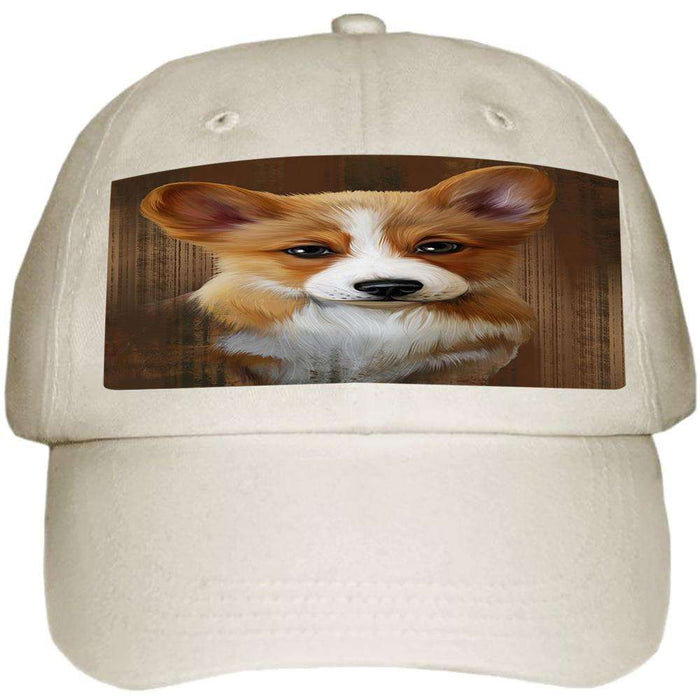 Rustic Corgi Dog Ball Hat Cap HAT54918
