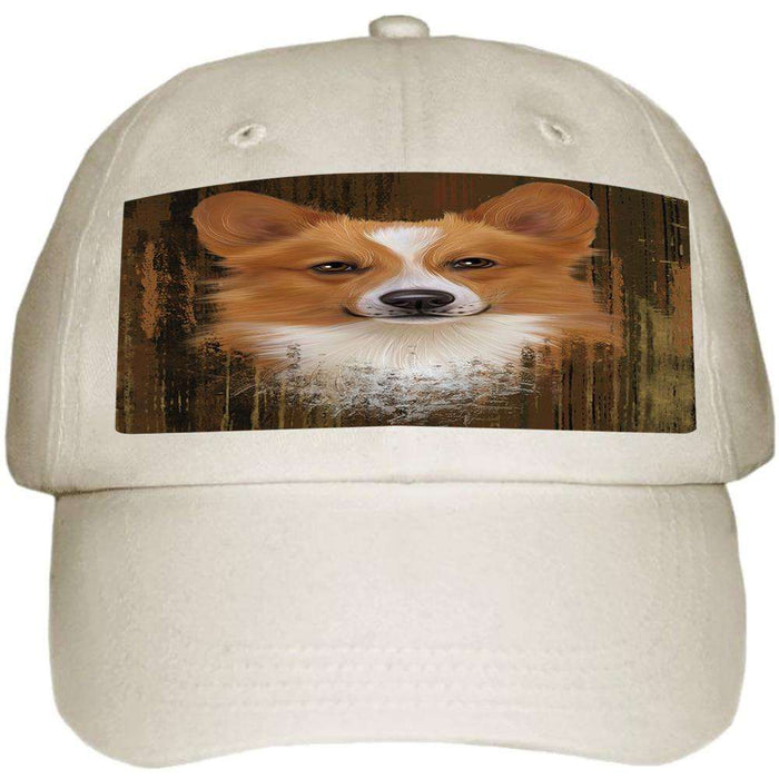 Rustic Corgi Dog Ball Hat Cap HAT55404