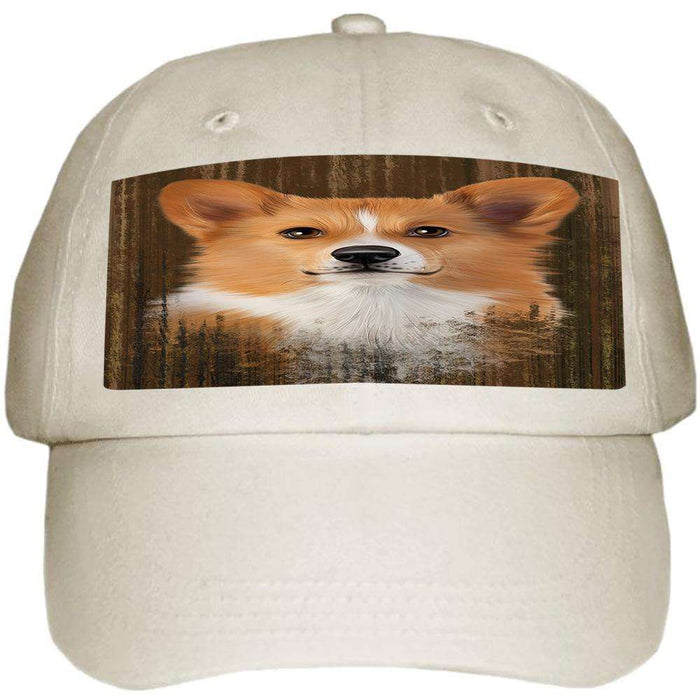 Rustic Corgi Dog Ball Hat Cap HAT55410