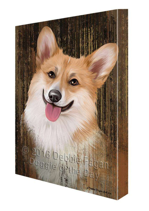 Rustic Corgi Dog Canvas Print Wall Art Décor CVS69740