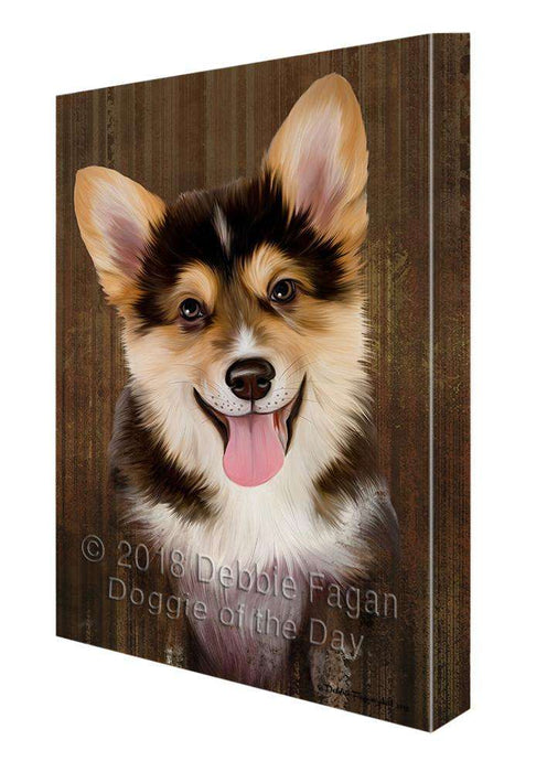 Rustic Corgi Dog Canvas Print Wall Art Décor CVS69749