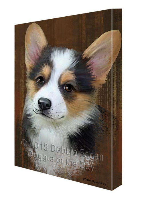 Rustic Corgi Dog Canvas Print Wall Art Décor CVS69758