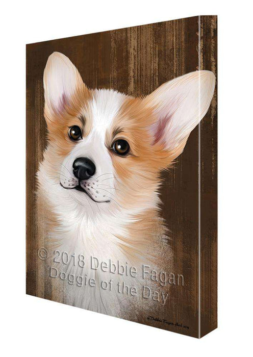 Rustic Corgi Dog Canvas Print Wall Art Décor CVS69767