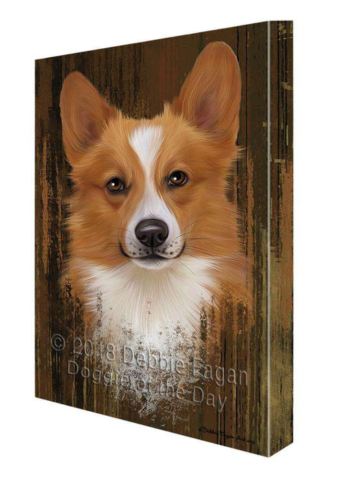 Rustic Corgi Dog Canvas Print Wall Art Décor CVS71234