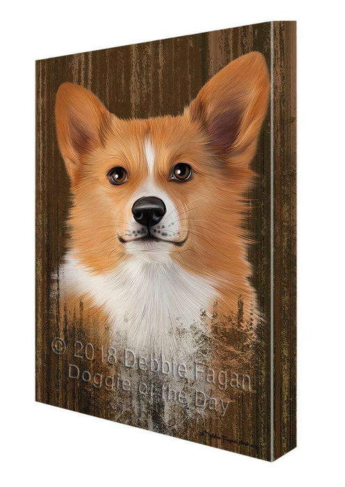 Rustic Corgi Dog Canvas Print Wall Art Décor CVS71252