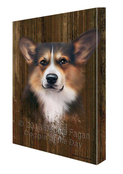Rustic Corgi Dog Canvas Print Wall Art Décor CVS71261