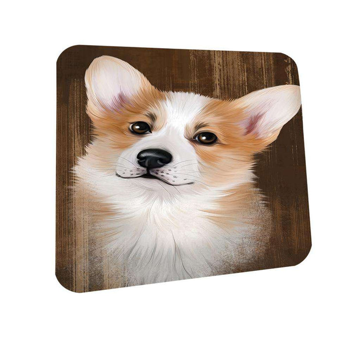 Rustic Corgi Dog Coasters Set of 4 CST50347