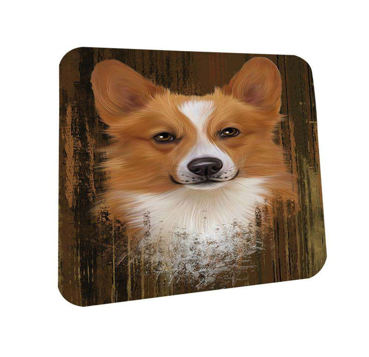 Rustic Corgi Dog Coasters Set of 4 CST50504