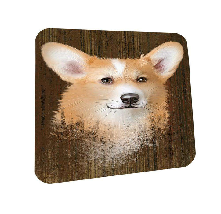Rustic Corgi Dog Coasters Set of 4 CST50505