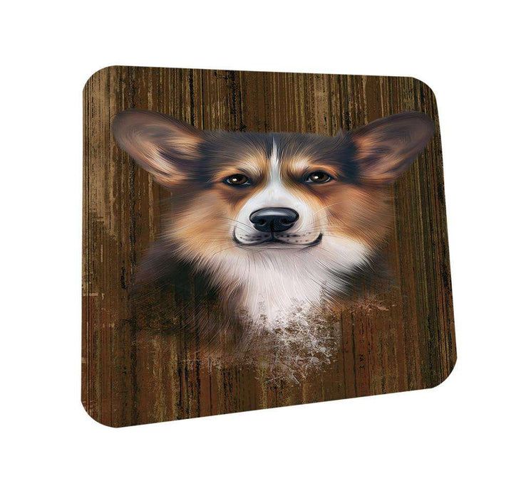 Rustic Corgi Dog Coasters Set of 4 CST50507