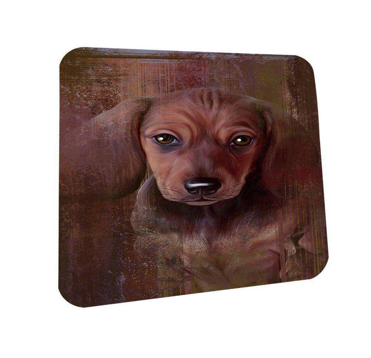 Rustic Dachshund Dog Coasters Set of 4 CST48178