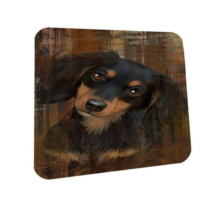 Rustic Dachshund Dog Coasters Set of 4 CST48179