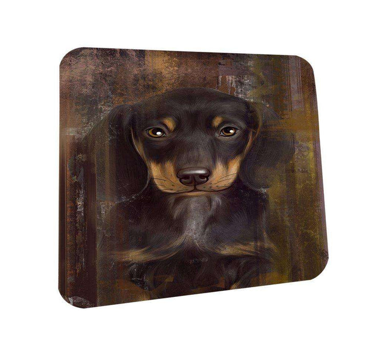 Rustic Dachshund Dog Coasters Set of 4 CST48181