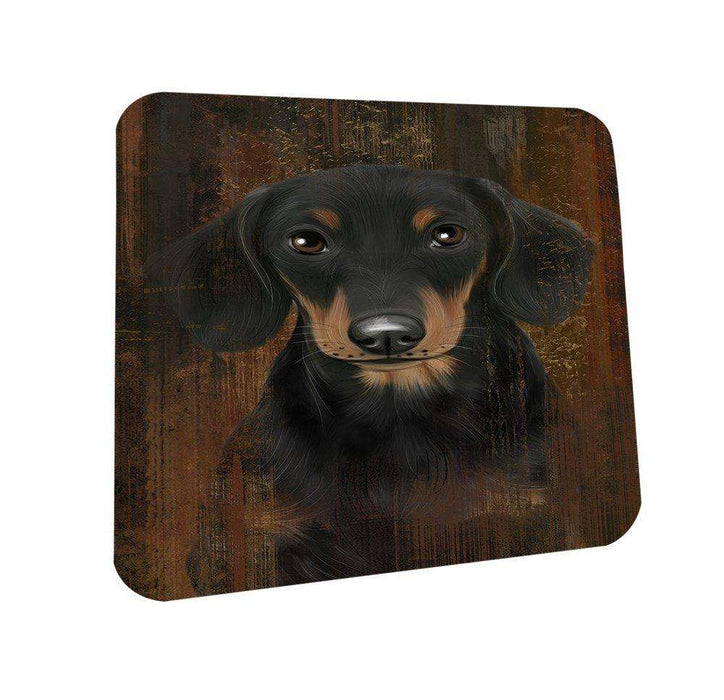 Rustic Dachshund Dog Coasters Set of 4 CST48182