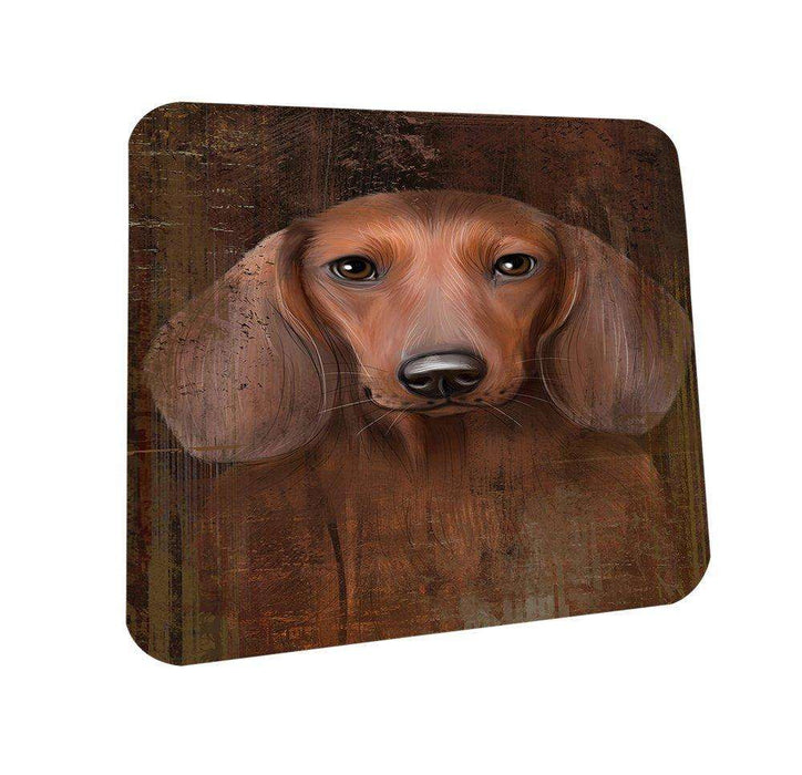 Rustic Dachshund Dog Coasters Set of 4 CST48183