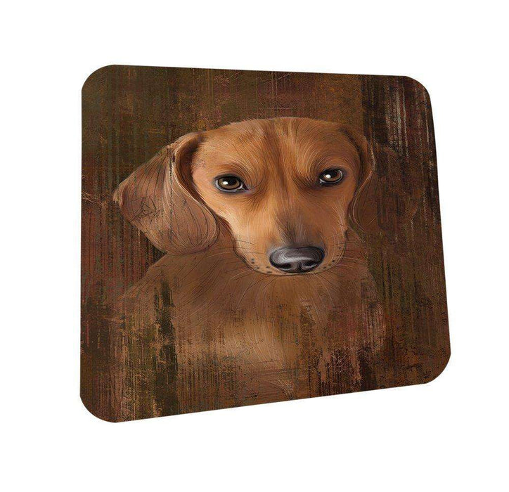 Rustic Dachshund Dog Coasters Set of 4 CST48184