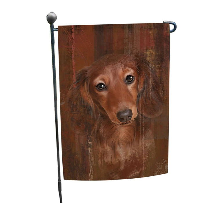 Rustic Dachshund Dog Garden Flag GFLG48311