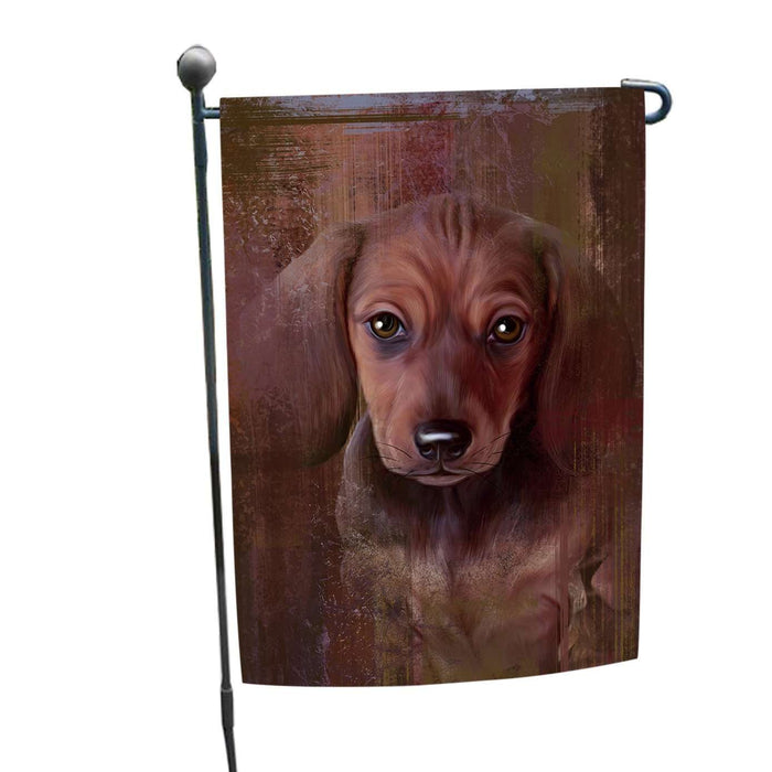 Rustic Dachshund Dog Garden Flag GFLG48312