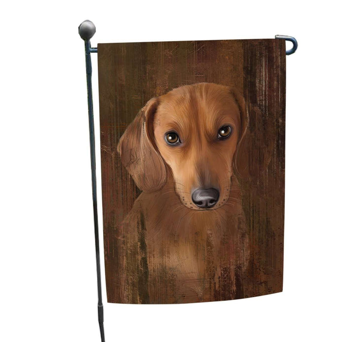 Rustic Dachshund Dog Garden Flag GFLG48318