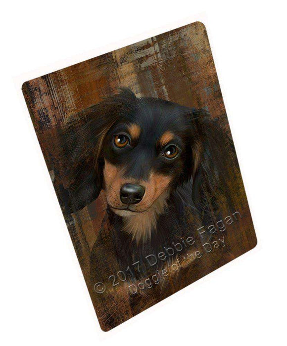 Rustic Dachshund Dog Magnet Mini (3.5" x 2") MAGA48675