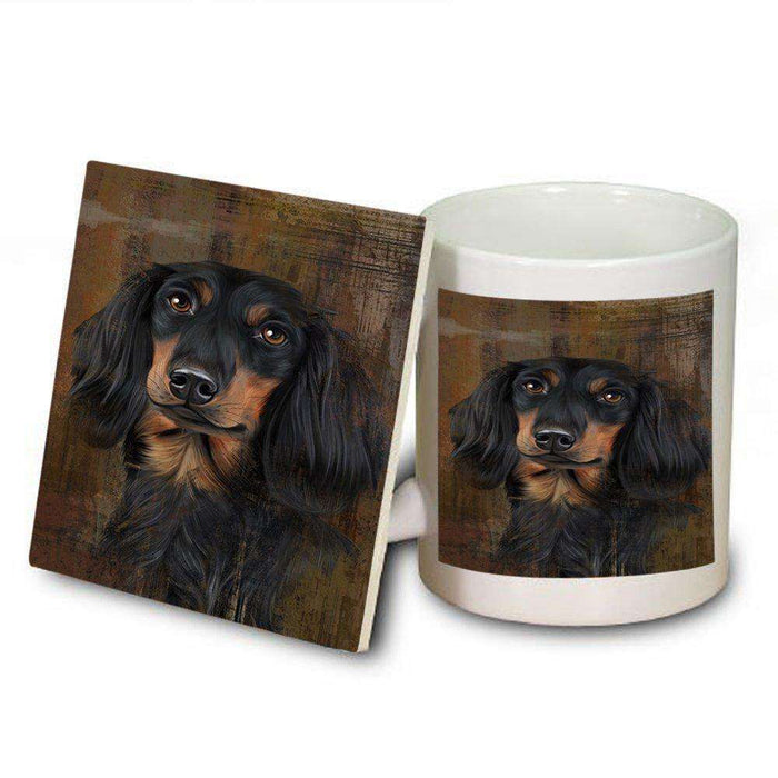 Rustic Dachshund Dog Mug and Coaster Set MUC48213