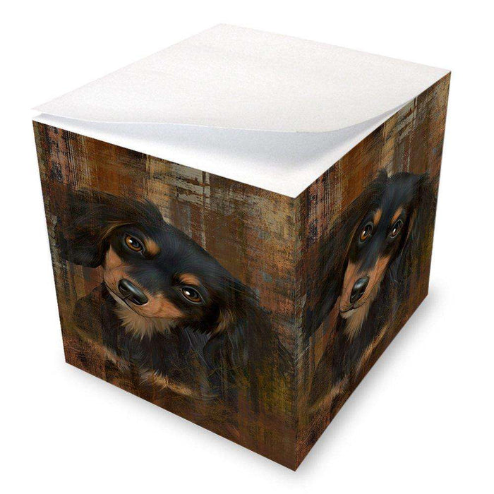 Rustic Dachshund Dog Note Cube NOC48220