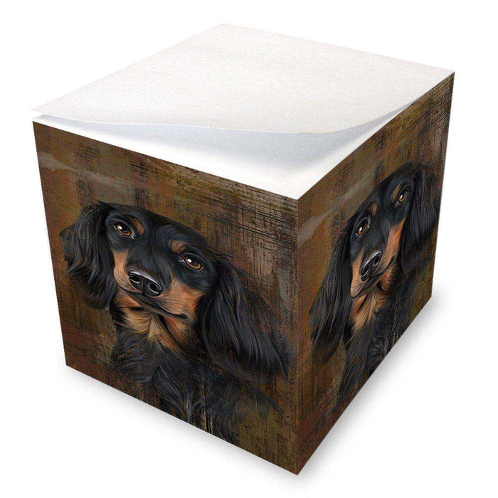 Rustic Dachshund Dog Note Cube NOC48221