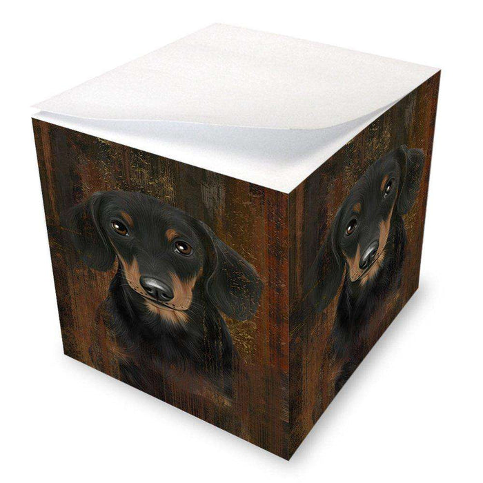 Rustic Dachshund Dog Note Cube NOC48223