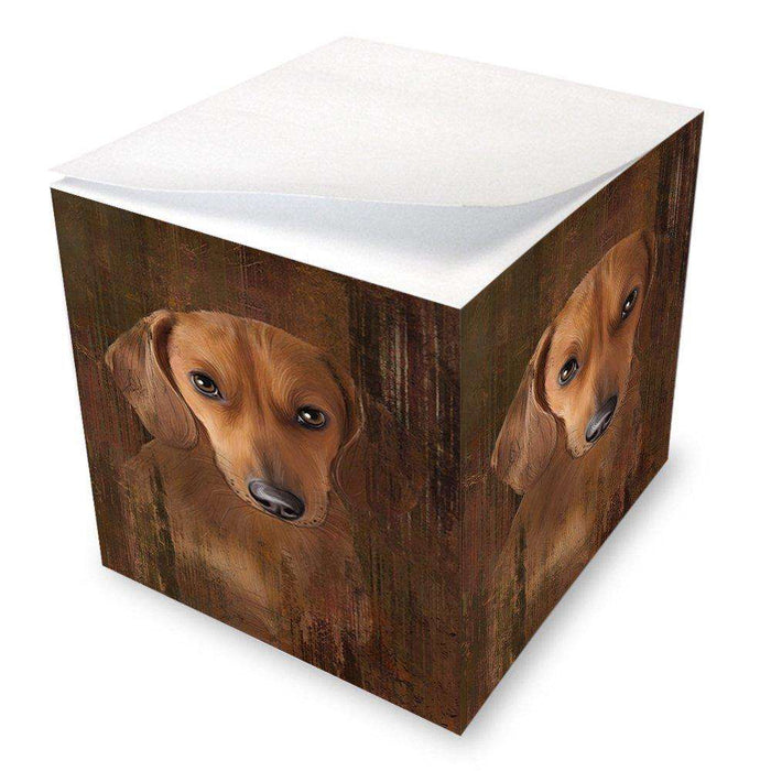 Rustic Dachshund Dog Note Cube NOC48225