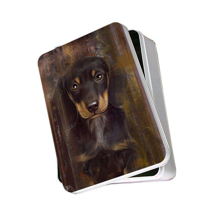 Rustic Dachshund Dog Photo Storage Tin PITN48230