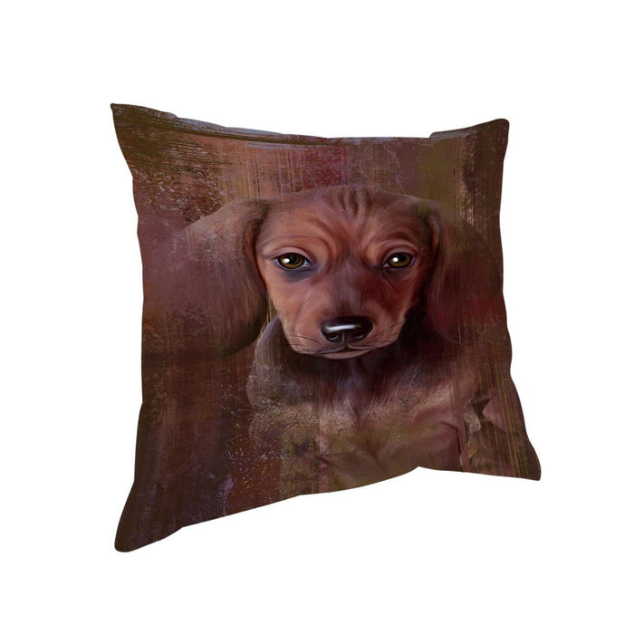 Rustic Dachshund Dog Pillow PIL48928