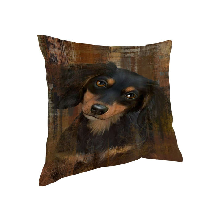 Rustic Dachshund Dog Pillow PIL48932