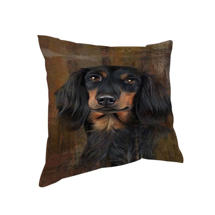 Rustic Dachshund Dog Pillow PIL48936