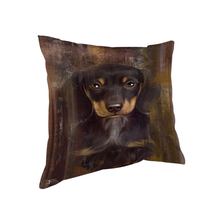 Rustic Dachshund Dog Pillow PIL48940