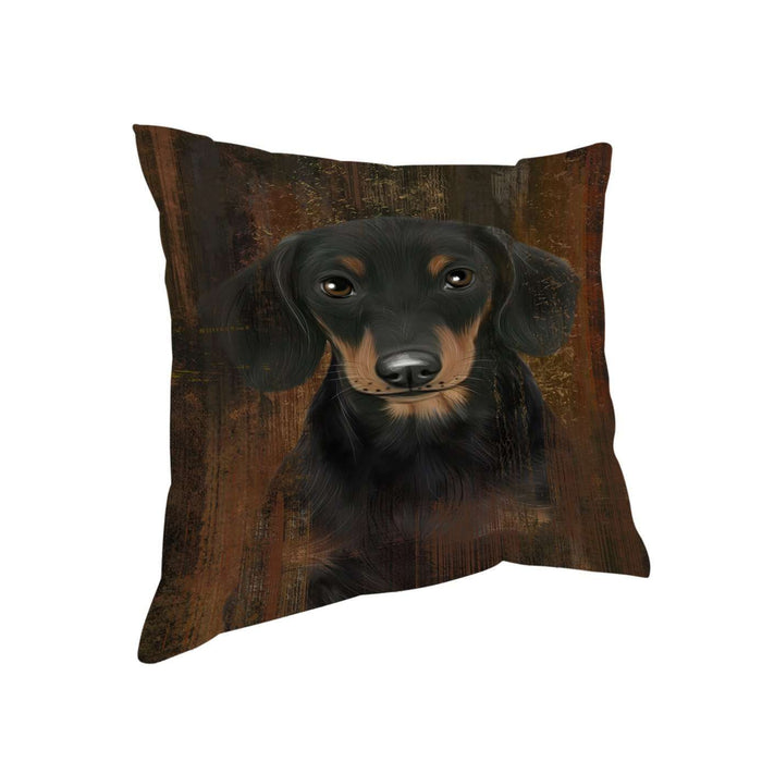 Rustic Dachshund Dog Pillow PIL48944