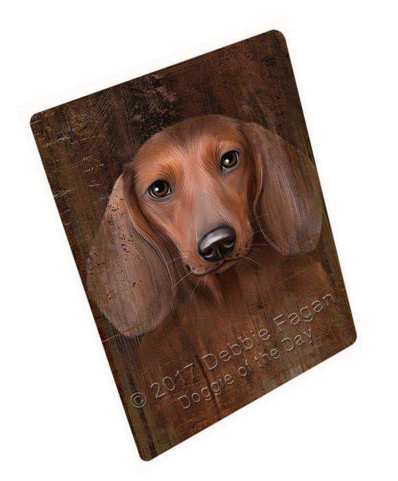 Rustic Dachshund Dog Tempered Cutting Board C48687