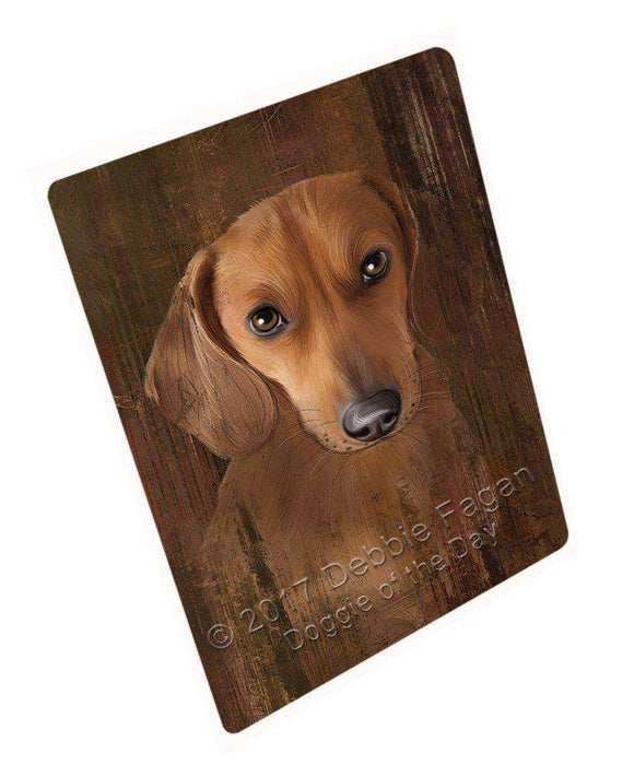 Rustic Dachshund Dog Tempered Cutting Board C48690