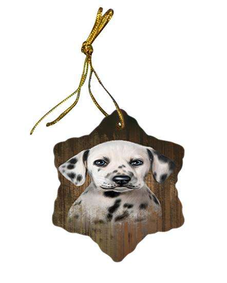 Rustic Dalmatian Dog Star Porcelain Ornament SPOR50383
