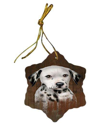 Rustic Dalmatian Dog Star Porcelain Ornament SPOR50384