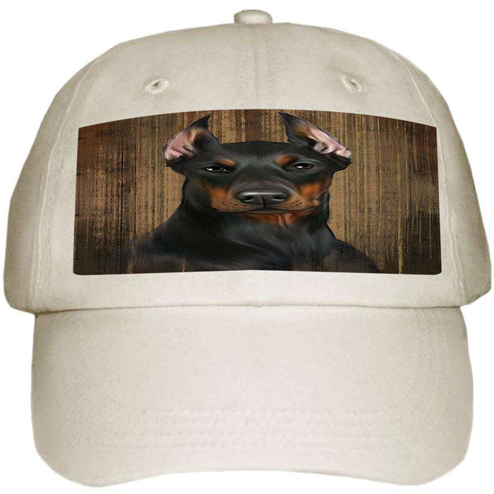 Rustic Doberman Pinscher Dog Ball Hat Cap HAT54936