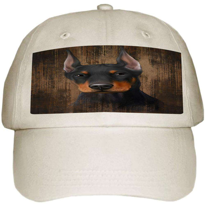 Rustic Doberman Pinscher Dog Ball Hat Cap HAT54939