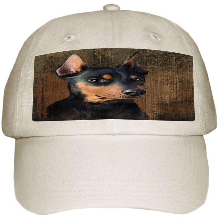 Rustic Doberman Pinscher Dog Ball Hat Cap HAT54942