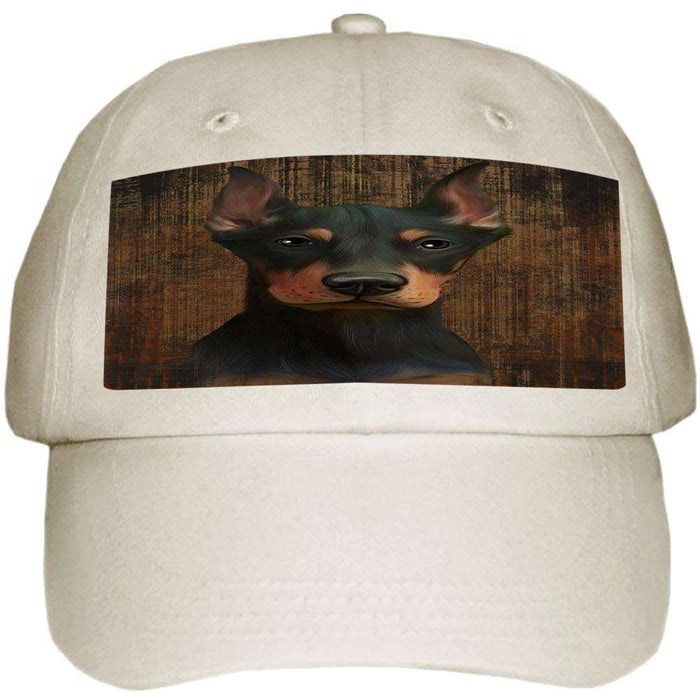 Rustic Doberman Pinscher Dog Ball Hat Cap HAT54945