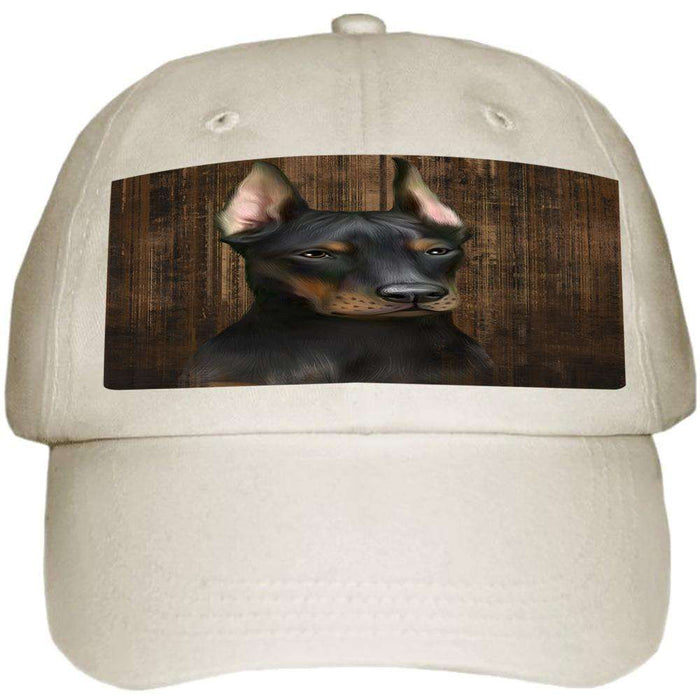 Rustic Doberman Pinscher Dog Ball Hat Cap HAT54948