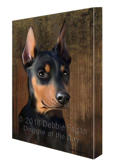 Rustic Doberman Pinscher Dog Canvas Print Wall Art Décor CVS69848
