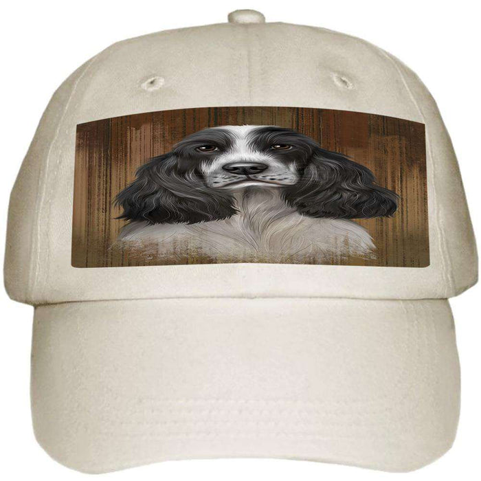 Rustic English Cocker Spaniel Dog Ball Hat Cap HAT55416