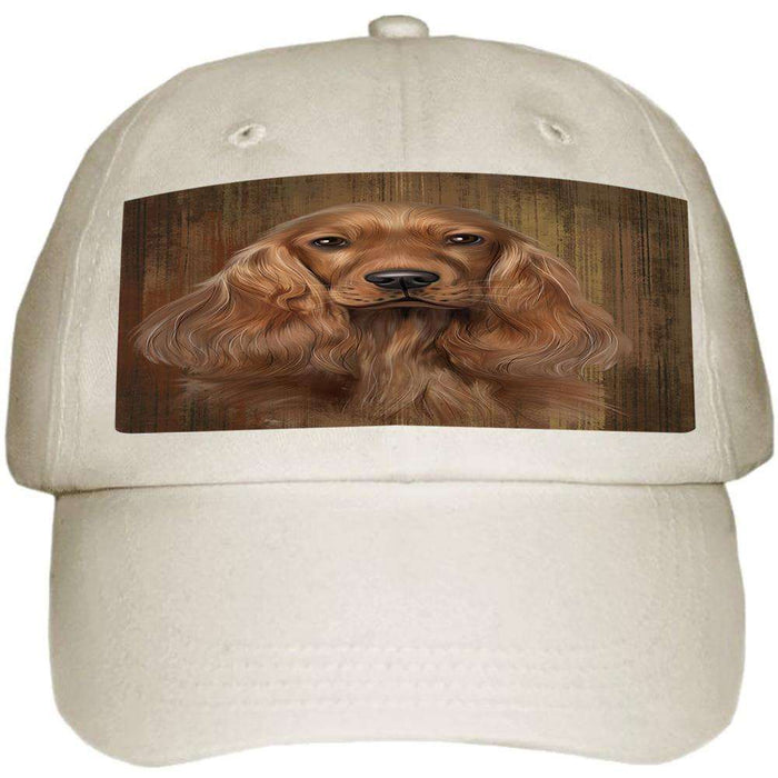Rustic English Cocker Spaniel Dog Ball Hat Cap HAT55425