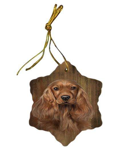 Rustic English Cocker Spaniel Dog Star Porcelain Ornament SPOR50544