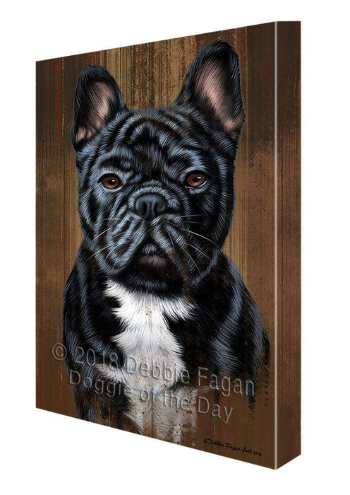 Rustic French Bulldog Canvas Print Wall Art Décor CVS69875